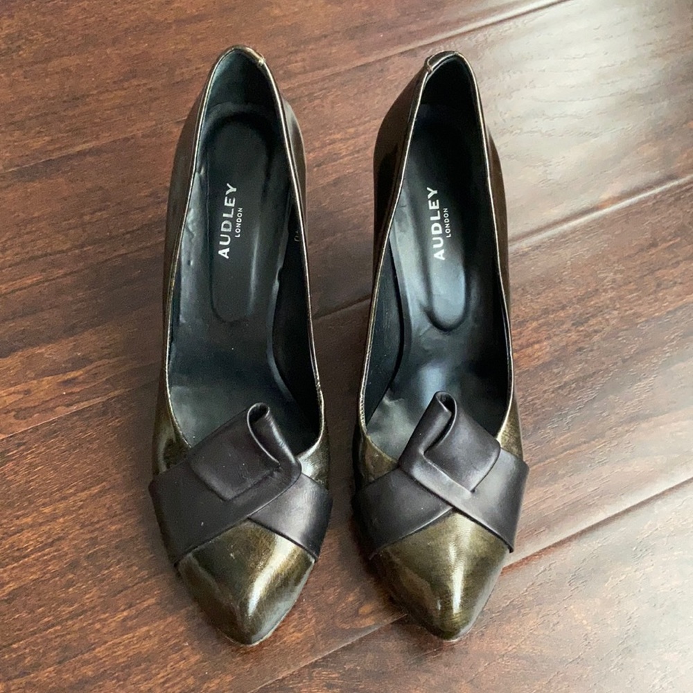 Audley London Chunky Olive Green Heels